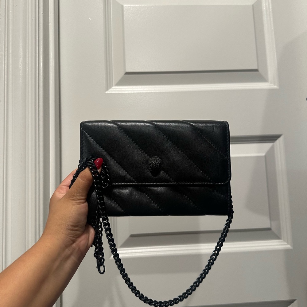 Kurt Geiger Black Quilted Chain Shoulder Bag